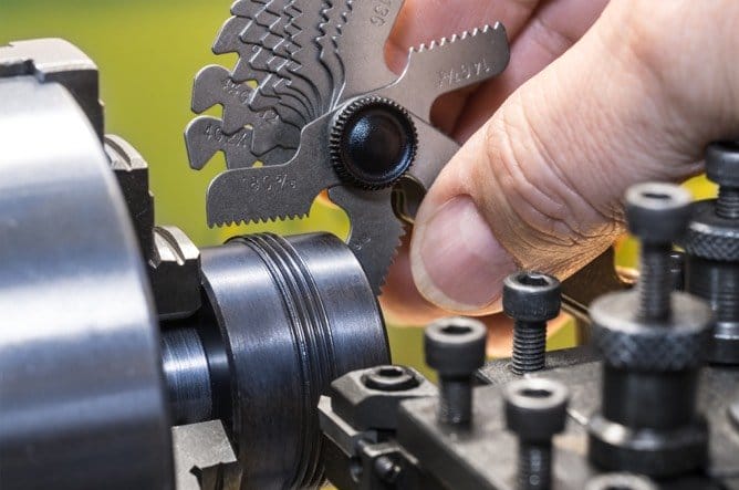 Engineer using tool