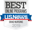 Best Online Programs U.S. News Badge for the Grad Nursing Program 2019