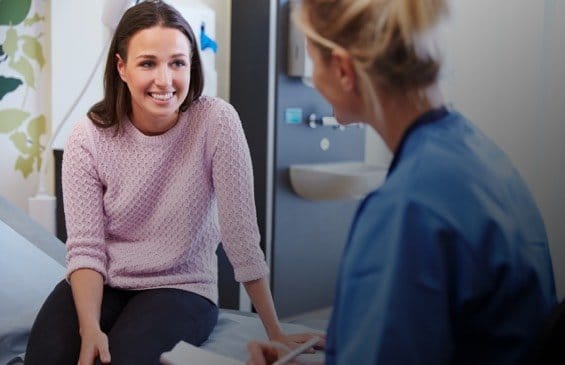 nurse with patient