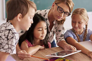 Tech Teacher and Young Students