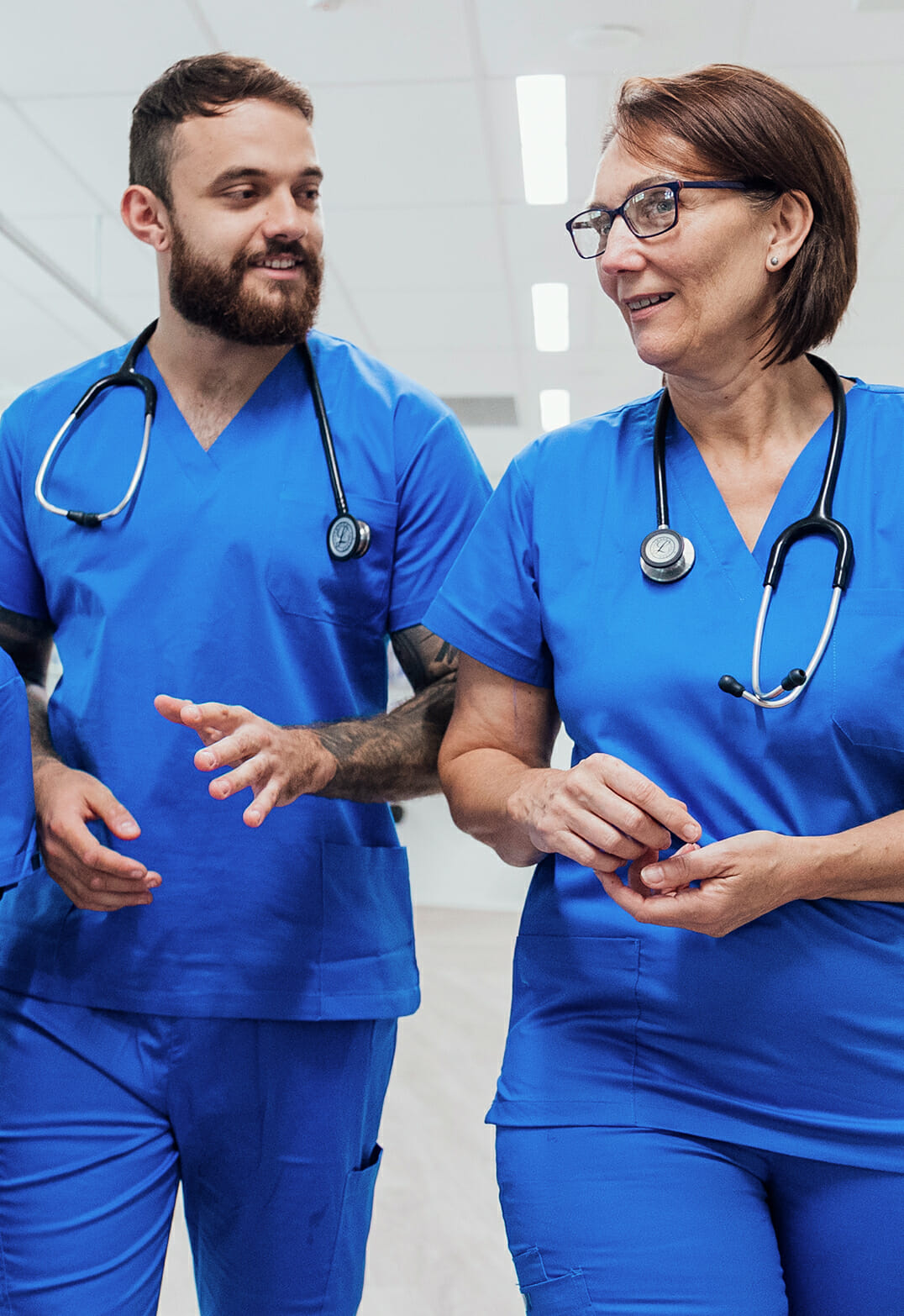 nurse practitioners walking