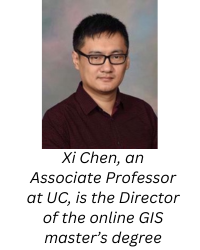 Headshot of Xi Chen, the director of the MS GIS program at UC Online. 