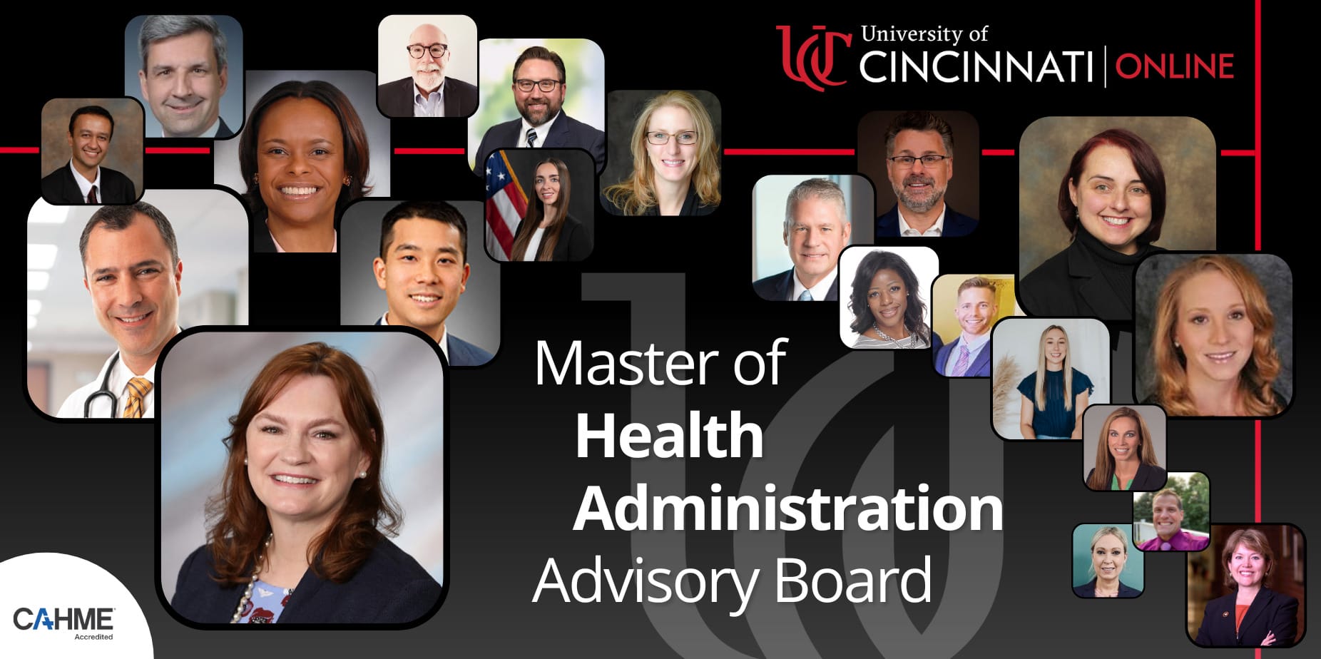 Collage of advisory board members.