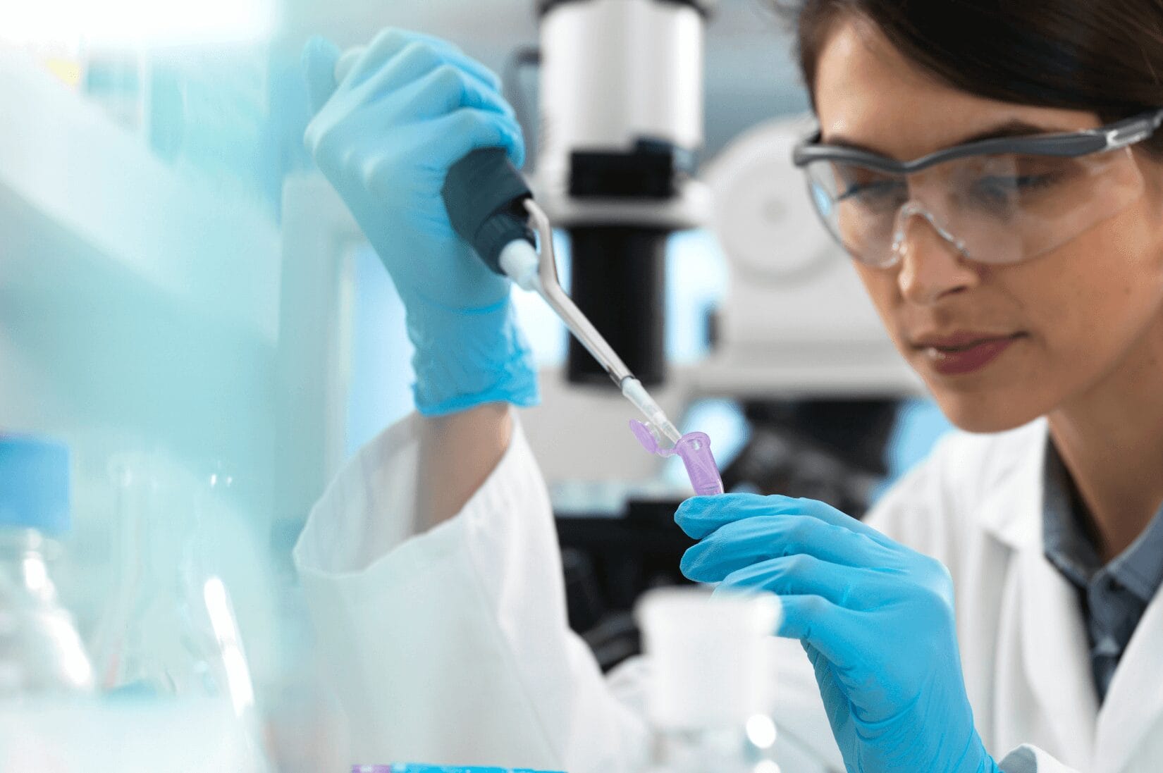 Image of a drug developer at work