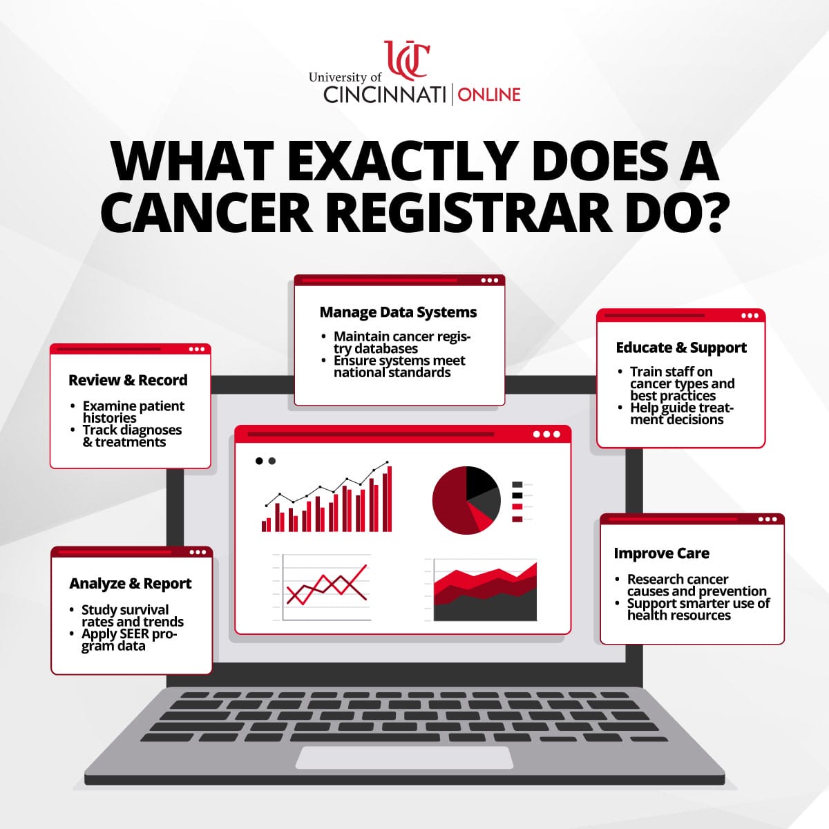 Infographic showing what a cancer registrar does