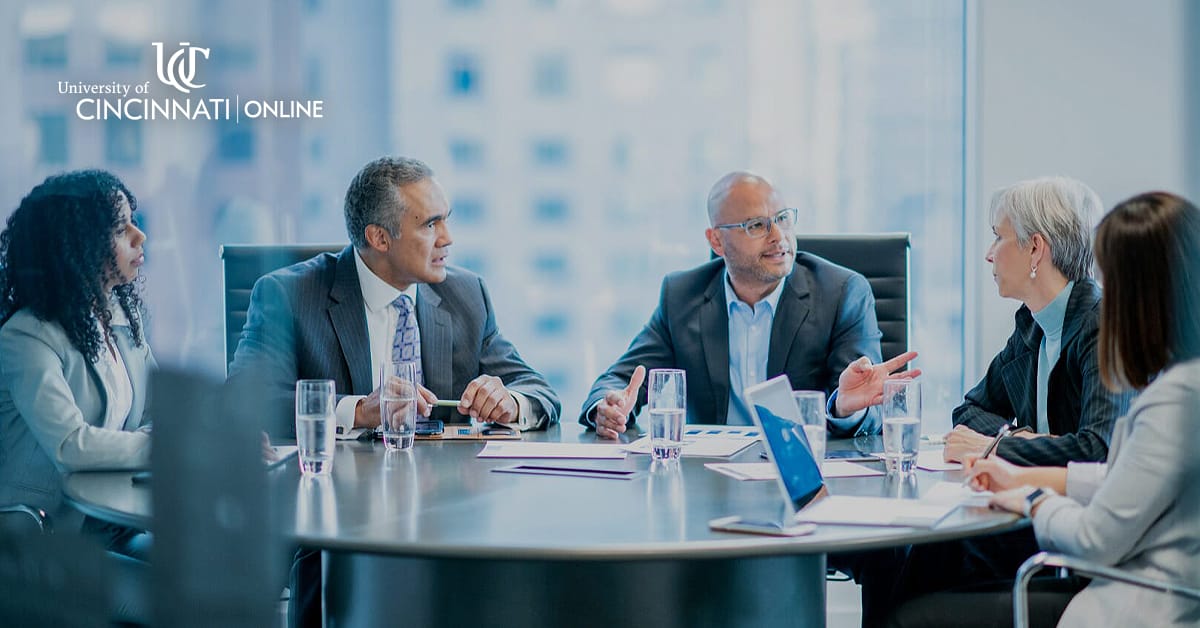 Administrative Board members in Healthcare at a meeting.